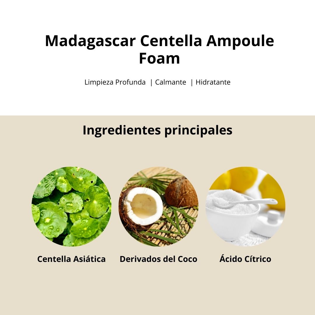 Limpiador “Madagascar Centella Ampoule Foam”
