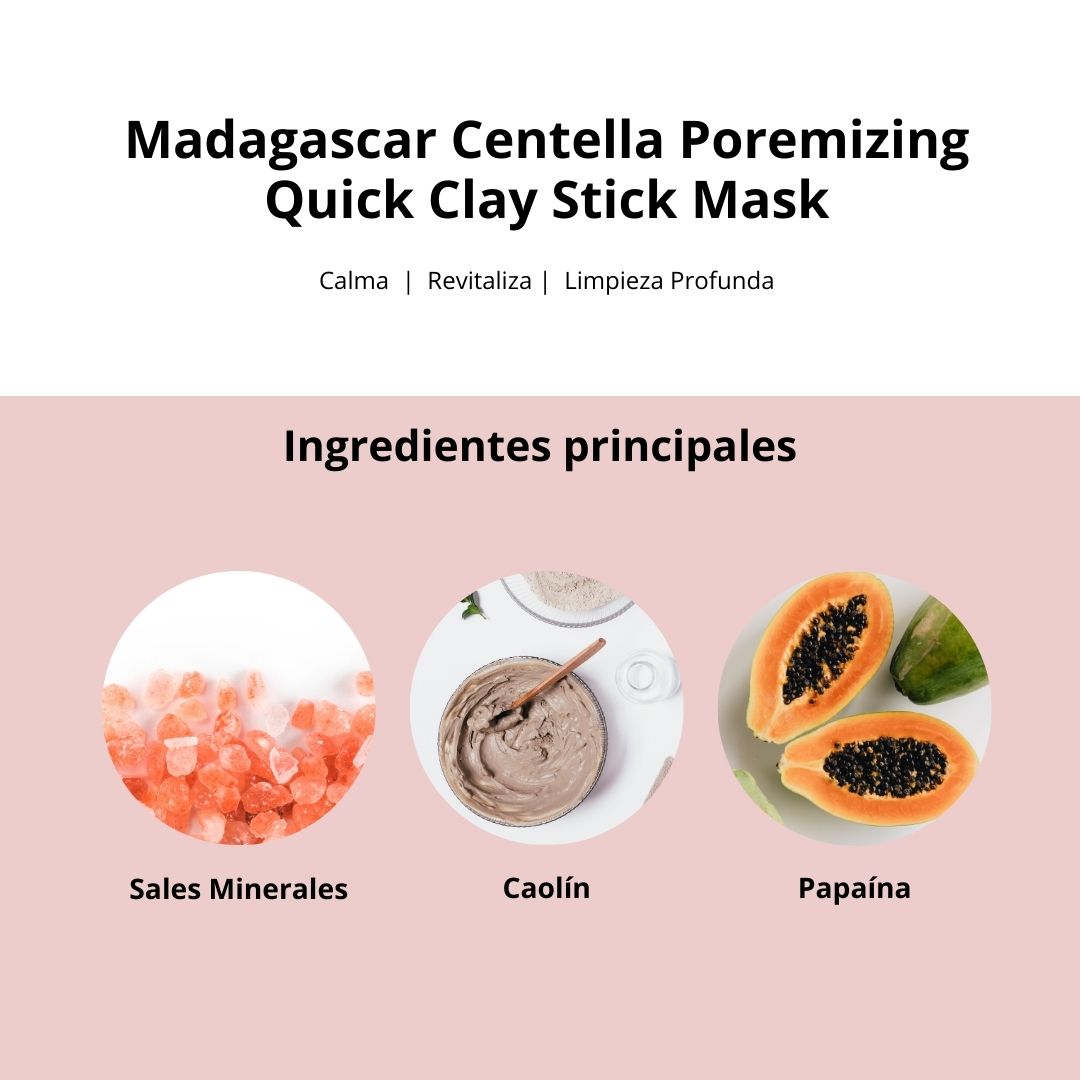 Skin1004 Mascarilla “Madagascar Centella Poremizing Quick Clay Stick Mask”